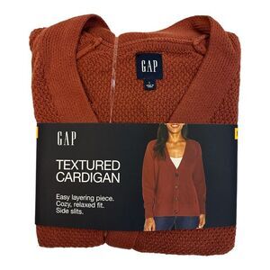 Brandy Snifter - GAP Women's Long Sleeve Cozy Relaxed Fit Button Up Textured Car